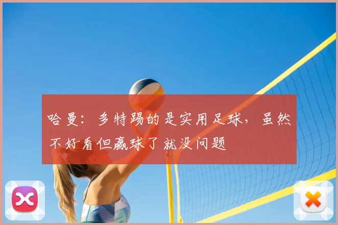 哈曼：多特踢的是实用足球，虽然不好看但赢球了就没问题